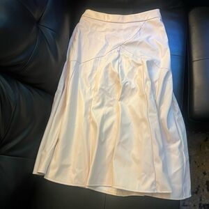 Very stylish leather midi skirt